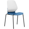 Sylex Kaleido 4 Leg Chair Polypropylene White Back Blue Seat No Arms