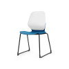 Sylex Kaleido Chair Sled Base Polypropylene White Back Blue Seat