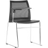 Vinn Chair With Right Hand Side Tablet Arm Sled Base Mesh Back Black Plastic Seat