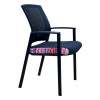 K2 Orange Dust Darwin Visitor Chair With Arms Mesh Back Black Opal Fabric Seat