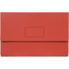 Marbig Slimpick Manilla Document Wallet Foolscap 30mm Gusset Red Pack Of 10