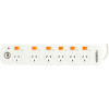 Italplast Power+ 6 Outlet Powerboard Individual Switches Surge & Overload Protection