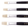 Jasart Hog Bristle Series 577 Flat Brushes Size 12 Pack Of 12