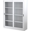 Steelco Sliding Glass Door Cabinet 3 Shelves 914W x 465D x 1830mmH Silver Grey