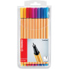 Stabilo Point 88 Fineliner Pen Fine 0.4mm Assorted Colours Wallet Of 20