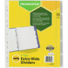 Marbig Manilla Indices & Dividers A4 Extra Wide 5 Tab White