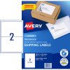 Avery Shipping Laser & Inkjet White L7168 199.6x143.5mm 2UP 200 Labels 100 Sheets