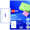 Avery Crystal Clear Laser Shipping Labels White L7567 199.6x289.1mm 1UP 25 Labels