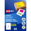 Avery High Visibility Shipping Laser Labels Yellow L7167FY 199.6x289.1mm 1UP 25 Labels