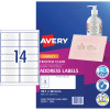 Avery Frosted Clear Inkjet Address Labels J8563 99.1x38.1mm 14UP 350 Labels