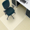 Marbig Deluxe Chair Mat  Notched Based For Medium Pile Carpet 114 x 134cm Clear