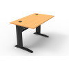 Rapid Span Open Straight Desk 1200Wx700mmD Modesty Panel With Beech Top & Black Steel Frame