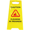 Cleanlink A-Frame Safety Sign Cleaning In Progress 320W x 310D x 650mmH Yellow