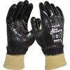 Maxisafe Blue Knight Nitrile Fully Dipped Gloves With Knit Wrist Medium Black