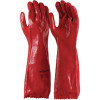 Maxisafe Chemical Gloves Red PVC 45cm Single Dipped