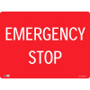 Zions Emergency Sign Emergency Stop 450x600mm Metal