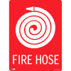 Zions Fire Sign Fire Hose 450x600mm Metal