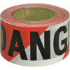 Maxisafe Barricade / Barrier Tape Danger 75mm x 100m Black On Red/White