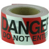 Maxisafe Barricade Tape Danger Do Not Enter Black On Red/White 75mm x 100m