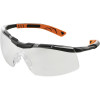 Maxisafe 5x6 Safety Glasses Anti Fog Clear Lens Black / Orange Frame