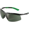Maxisafe 5x6 Safety Glasses Anti Fog Smoke Lens Grey / Green Frame