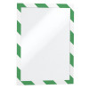 Durable Duraframe Security Self Adhesive Info Frame A4 Green/White Pack Of 2