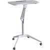 Sylex Stockholm Mobile Height Adjustable Desk 715W x 475D x 735-1050mmH White