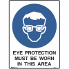 Brady Mandatory Sign Eye Protection 450x600mm Metal