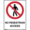 Brady Prohibition Sign No Pedestrian Access 450x600mm Polypropylene