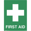 Brady Emergency Sign First Aid 450W x 600mmH Metal White/Green