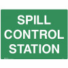 Brady Emergency Sign Spill Control Station 600W x 450mmH Metal White/Green