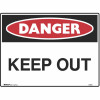 Brady Danger Sign Keep Off 600W x 450mmH Polypropylene White/Red/Black