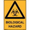 Brady Warning Sign Biological Hazard 450W x 600mmH Polypropylene Yellow And Black