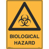 Brady Warning Sign Biological Hazard 450W x 600mmH Metal Yellow And Black