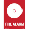 Brady Fire Sign Fire Alarm 450W x 600mmH Metal White/Red