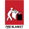Brady Fire Sign Fire Blanket 300W x 450mmH Metal White/Red/Black