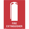 Brady Fire Sign Fire Extinguisher 450W x 600mmH Metal White/Red