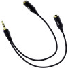 Moki Splitter Cable 3.5mm Black