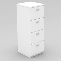 OM Filing Cabinet 4 Drawer 468W x 510D x 1320mmH All White