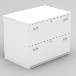 OM Lateral Filing Cabinet 2 Drawer 900W x 600D x 720mmH All White