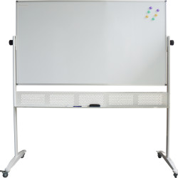 Rapidline Standard Mobile Whiteboard 1500W x 1200mmH  Aluminium Frame