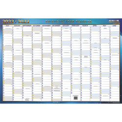 Writeraze Financial Year Wall Planner 500 x 700mm Blue