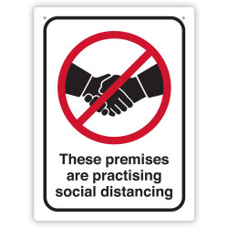 Durus Health And Safety Sign Wall Sign Social Distance Black and Red