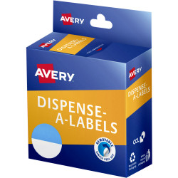 Avery Dispenser Label 24mm 1/2 Blue Dot Box of 300