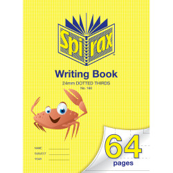 Spirax 160 Writing Book 335x240mm 64 Page 24mm Dotted Thirds
