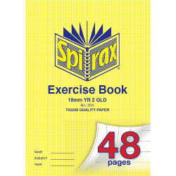 Spirax 204 Exercise Book A4 48 Page Queensland Rulings Year 2 18mm