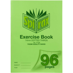 Spirax P109 Exercise Book Poly Cover A4 96 Page 14mm Dotted Thirds