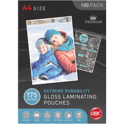 GBC Laminating Pouches A4 175 Micron Gloss Pack Of 100