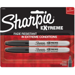 Sharpie Extreme Permanent Markers 1.0mm Fine Black Pack of 2
