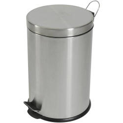 Compass Round Pedal Bin Stainless Steel 20 Litres